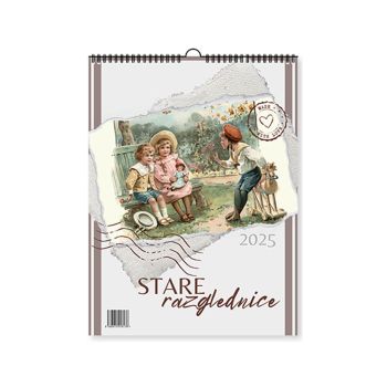Stenski koledar, Stare razglednice - velike, 2025