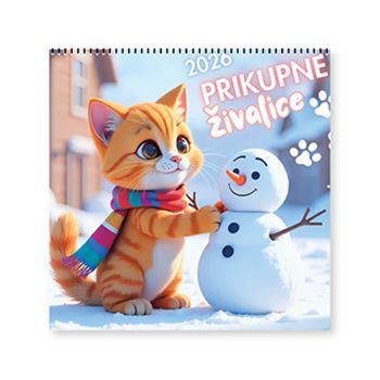 Stenski koledar, Prikupne živalce, 2026, 201275, 30 x 33/66
