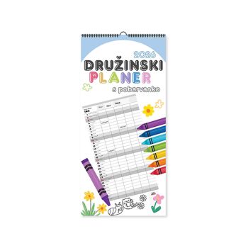 Stenski koledar, Družinski planer 2026, 201255, 29,5 x 27