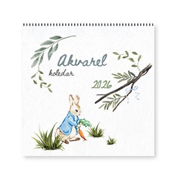 Stenski koledar, Akvarel, 2026, 201210, 30 x 36/67