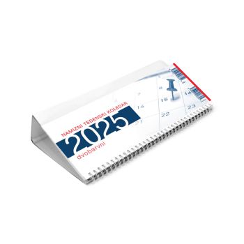 Namizni koledar, ležeči, dvobarvni, 2025