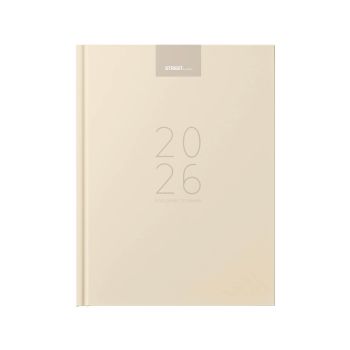 Poslovnik, tedenski z datumi, 20 x 26,9 cm, črte, 192 strani, 80g beli papir, bež, 2026