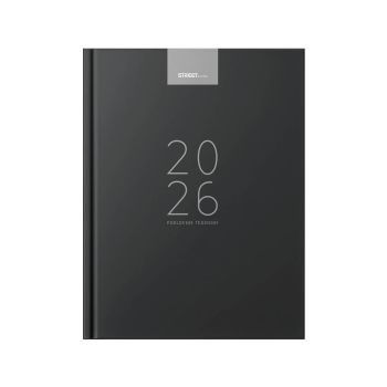 Poslovnik, tedenski z datumi, 20 x 26,9 cm, črte, 192 strani, 80g beli papir, črn, 2026