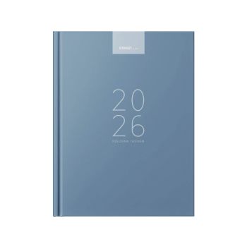 Poslovnik, tedenski z datumi, 20 x 26,9 cm, črte, 192 strani, 80g beli papir, petrol moder, 2026