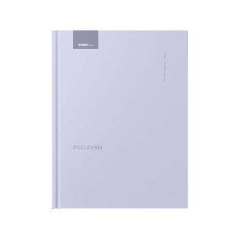 Poslovnik, 20 x 26,9 cm, črte, 192 strani, 80g beli papir, vijola, 2026