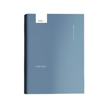 Dnevnik, 17,2 x 24,3 cm, črte, 192 strani, 80g beli papir, petrol modra, 2026