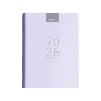 Dnevnik, z datumi, 17,2 x 24,3 cm, črte, 192 strani, 80g beli papir, vijola, 2026