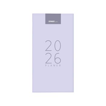 Planer, 8 x 16 cm, črte, 144 strani, 80g beli papir, vijola, 2026