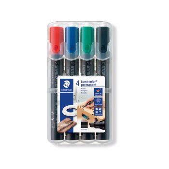 Permanentni marker Lumocolor 350 WP4, set štirih barv