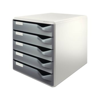 Predalnik, Leitz 5280-89, s petimi predali, temno siv