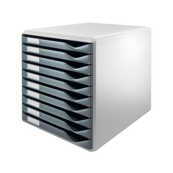 Predalnik, Leitz 5281-89, z desetimi predali, temno siv