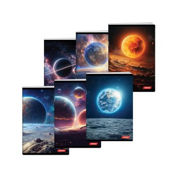 Zvezek, Target, A4, 52-listni, karo 5 mm, različni motivi Space