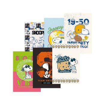 Zvezek, Lipa Mill, A4, 52-listni, črtani 9 mm, različni motivi Snoopy