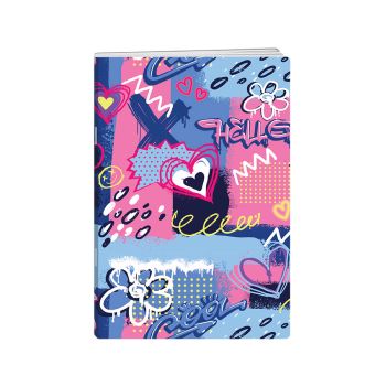 Zvezek A4, 52 listni, karo 5mm, Grafiti, New Design, 