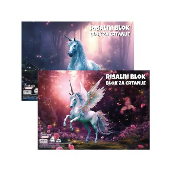Risalni blok, Target, A3, 20-listni, različni motivi Fantasy