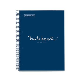Špiralni zvezek, MiquelRius, A4, 80-listni, karo, Emotions, ECO, sivka