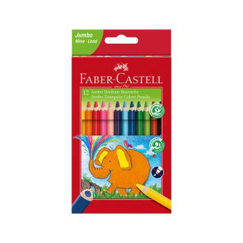 Barvice, Faber Castell, Jumbo, trikotne, 12 kos, v kartonski embalaži