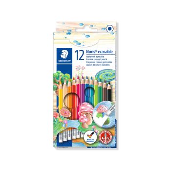 Barvice z radirko, Staedtler, Noris, 12 kos