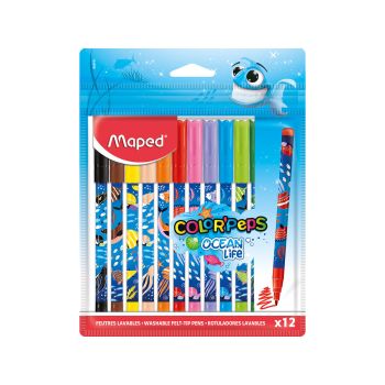 Flomastri, Maped, Ocean Life, 12 kos, kartonska embalaža