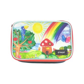 Prazna peresnica, ovalna, 1 zadrga, Compact Multi, Rainbow