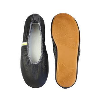 Dekliški usnjeni copati, Fly, črni, št. 41