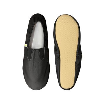 Fantovski usnjeni copati, Line Classic, črni, št. 46