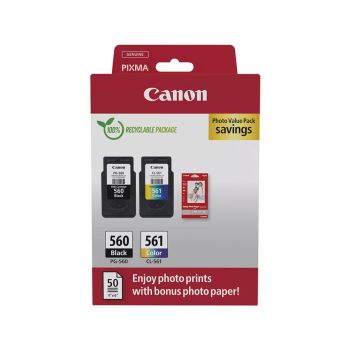 Komplet Canon PG-560 in CL-561 s foto papirjem 10X15cm, ident 3713C008AA