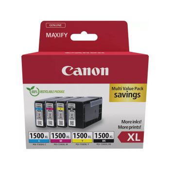 Komplet črnil, Canon PGI-1500 XL, črno, rdeče, modro, rumeno