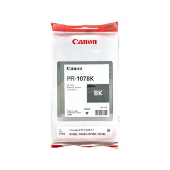 Črnilo Canon PFI-107 BK, črna, ident 6705B001AA, za risalnike IPF670/ 680/ 685/ 770/ 780/ 785, vsebi