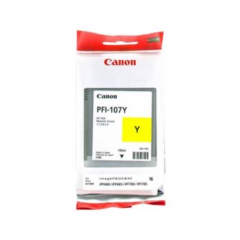 Črnilo Canon PFI-107 YE, rumena, ident 6708B001AA, za risalnike IPF670/ 680/ 685/ 770/ 780/ 785, vse