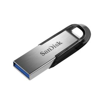 USB ključ, Sandisk, Ultra Flair, 64 GB, vmesnik 3.0, kovinski, srebrn