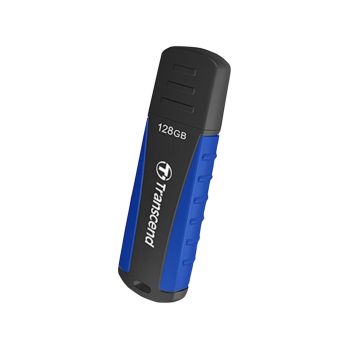 USB ključ, Transcend, JF 810, 128 GB, vmesnik 3.0, gumijasto ohišje, črn