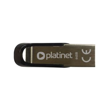USB ključ, Platinet, S-Depo, 64 GB, vmesnik 2.0, srebrn