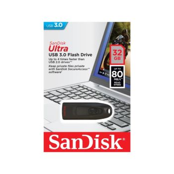 Ključ USB SANDISK 32GB. vmesnik 3.0. ULTRA. črn