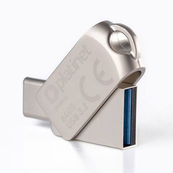 USB KLJUČ PLATINET  64GB, vmesnik 3.2, metal waterproof, PMFMC64