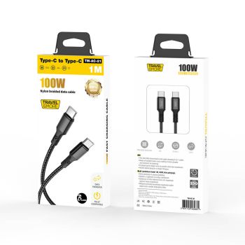 Kabel napajalni C-C 100W 1m NYL
