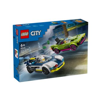 LEGO City 60415 Policijski avtomobil in avto z močnim motorjem