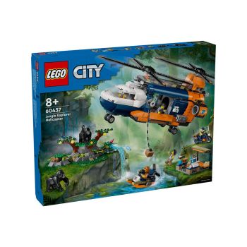 LEGO City 60437 Helikopter v postojanki raziskovalca džungle